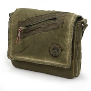 Cargo 7136 Robbie Yeşil 14 inç Laptop Günlük Omuz Okul Seyahat Vintage Pamuk Kanvas Çanta