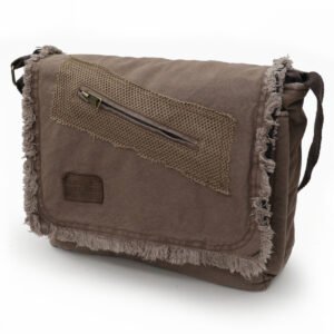 Cargo 7136 Robbie Kahverengi 14 inç Laptop Günlük Omuz Okul Seyahat Vintage Pamuk Kanvas Çanta