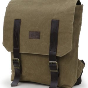 7000 S Patroit Bag Suya Dayanıklı Kahverengi Mumlu Kanvas Sırt Okul Seyahat Laptop Çantası