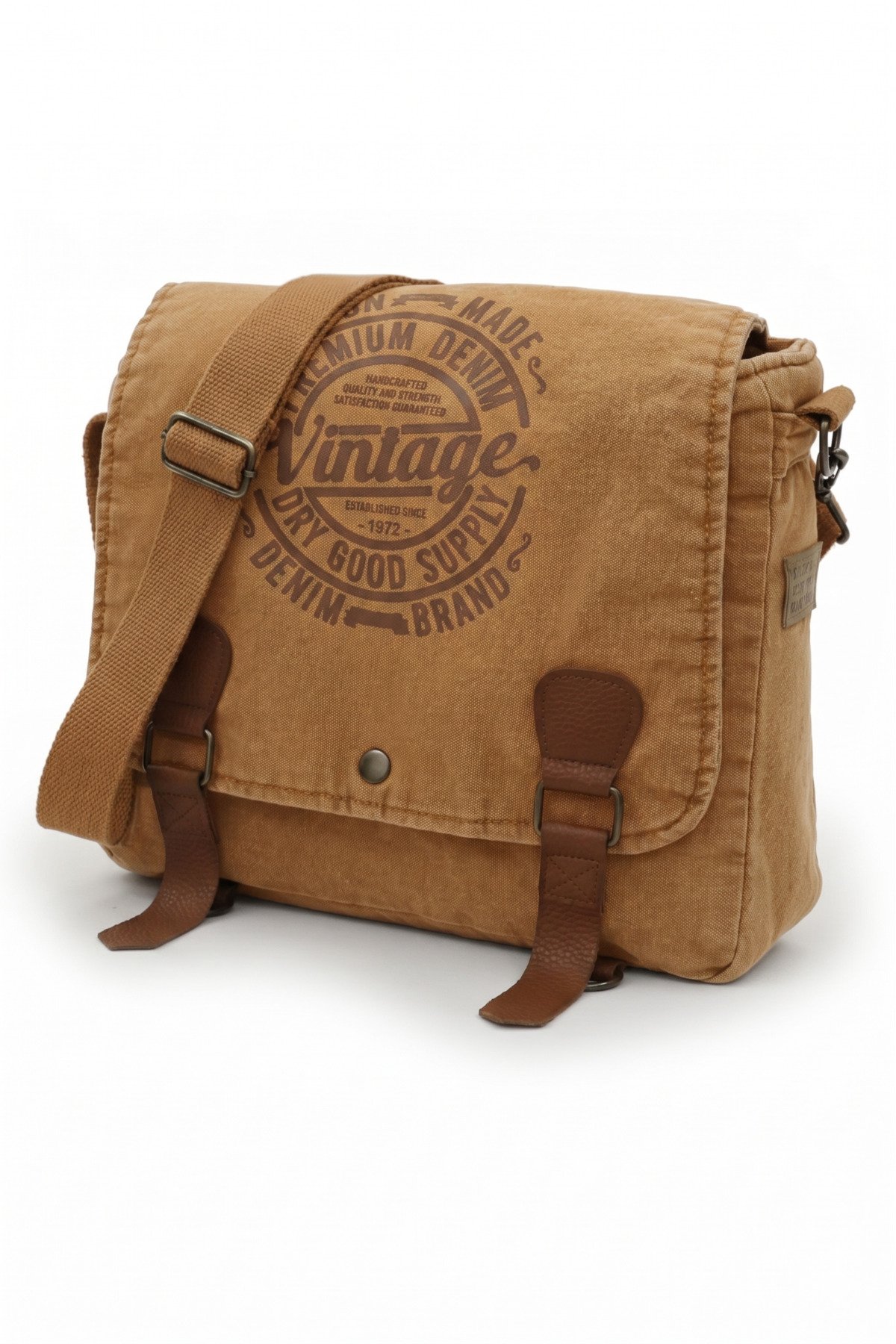 Unisex Vintage Postacı Çantası Laptop Evrak ve Okul Omuz Çantası